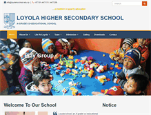 Tablet Screenshot of loyolahsschool.edu.np